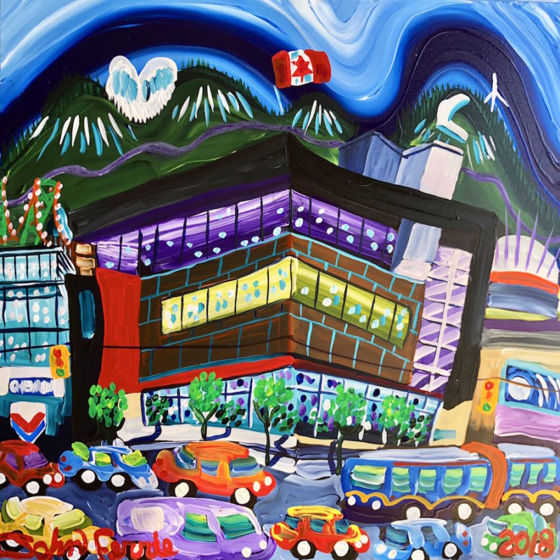 4th 36 x 36”, acrylic paint on canvas, 2018